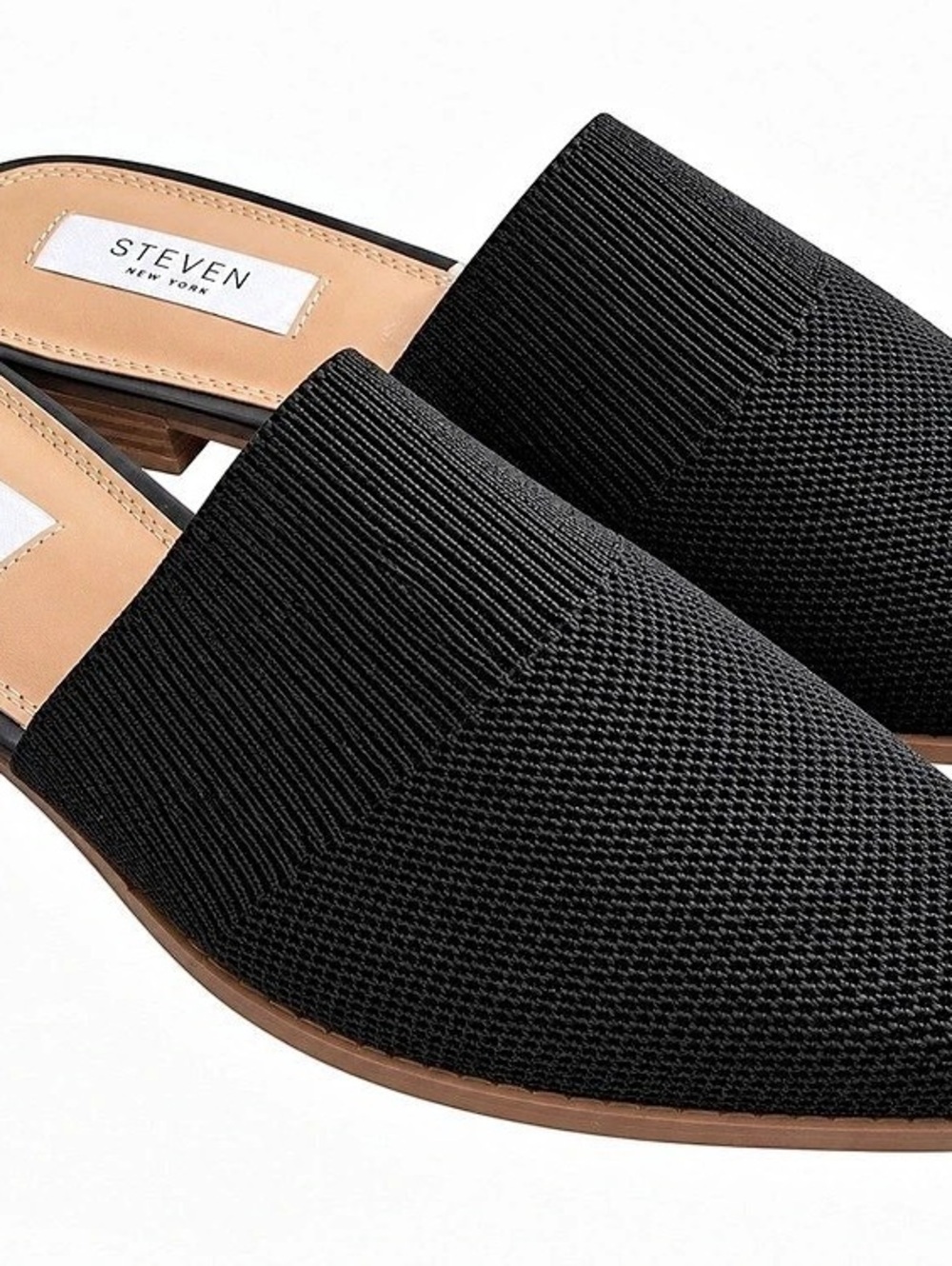 Steven by Steve Madden Black Pointed-Toe Mules New